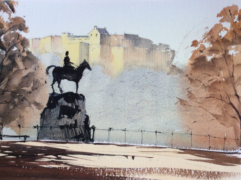 'The Scots Greys Memorial, Edinburgh' after Edward Wesson