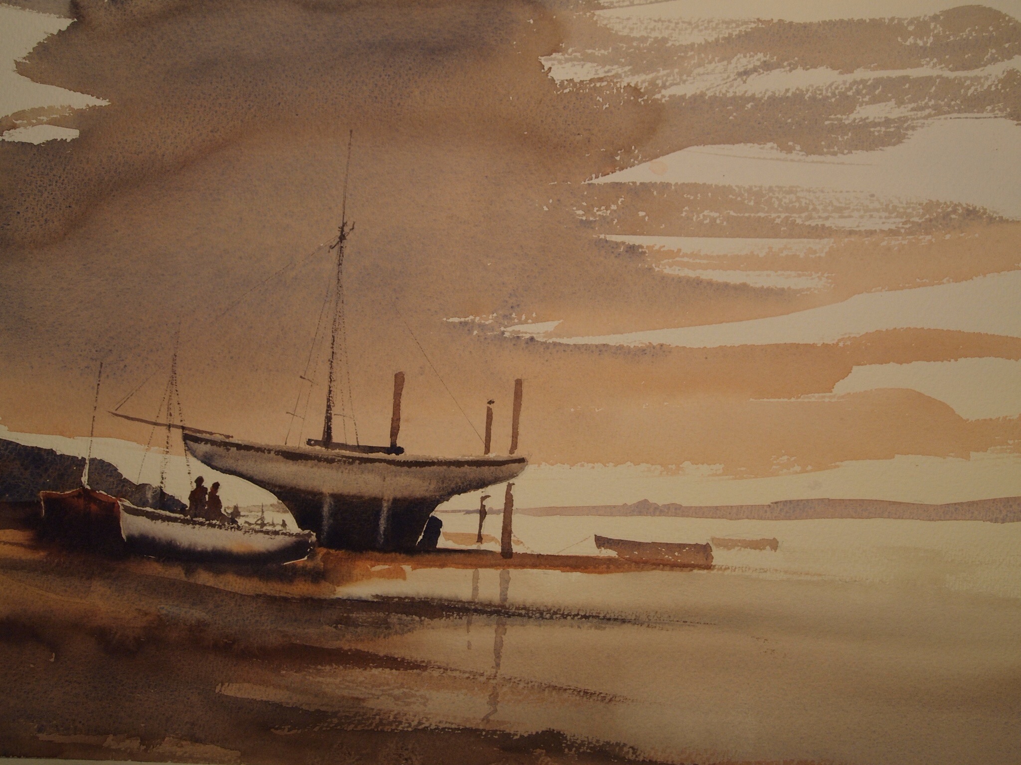 Homage to Edward Seago's 'Yacht on the Stocks'